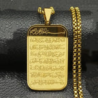 Stainless Steel Islam Religious Muslim Pendant Engraved Necklace for Women & Men Trendy All-match & Exquisite Jewelry