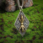 Vintage Catholic Cross Pendant Necklace — Amulet