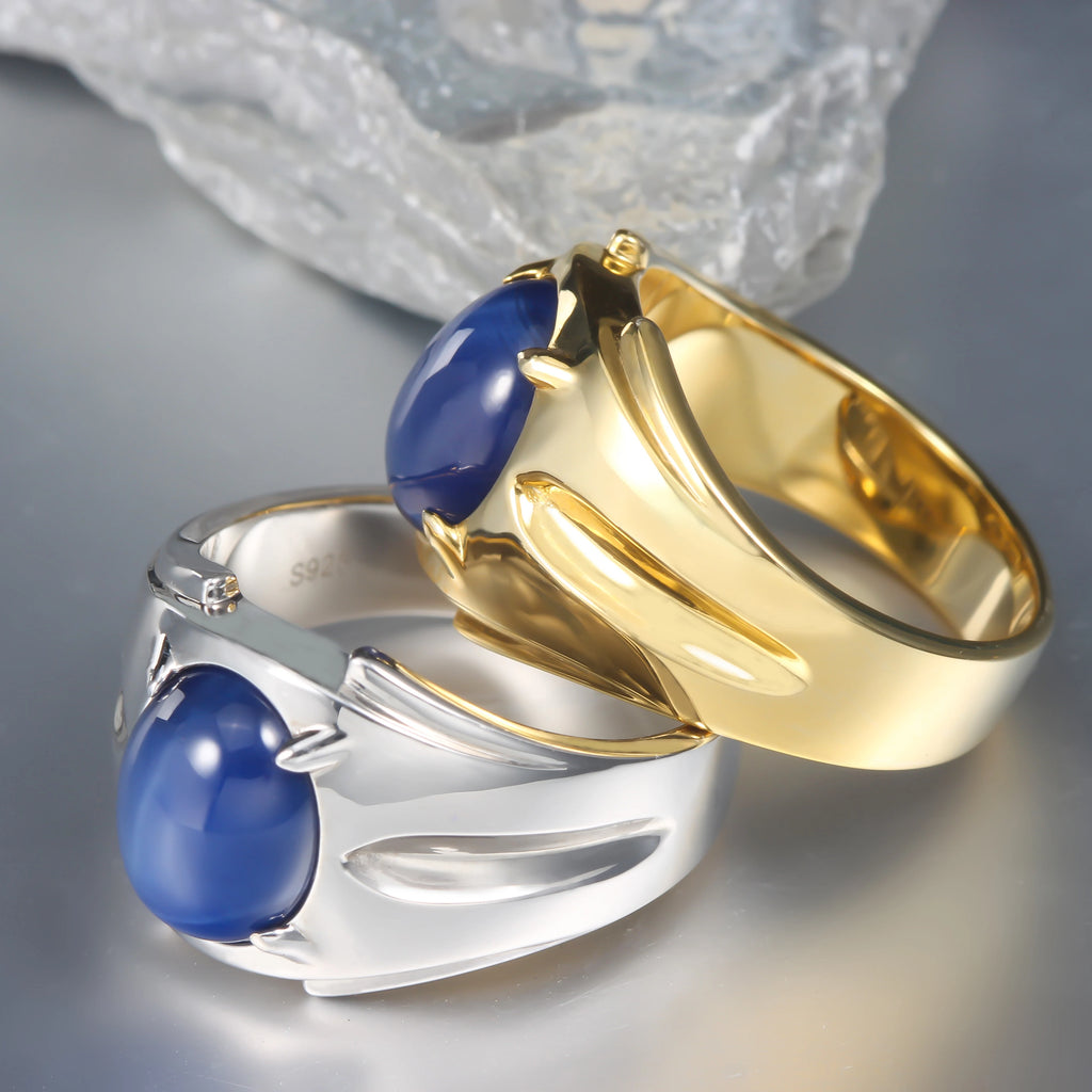 Sapphire Star Ring — 925 Silver