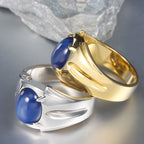 Sapphire Star Ring — 925 Silver