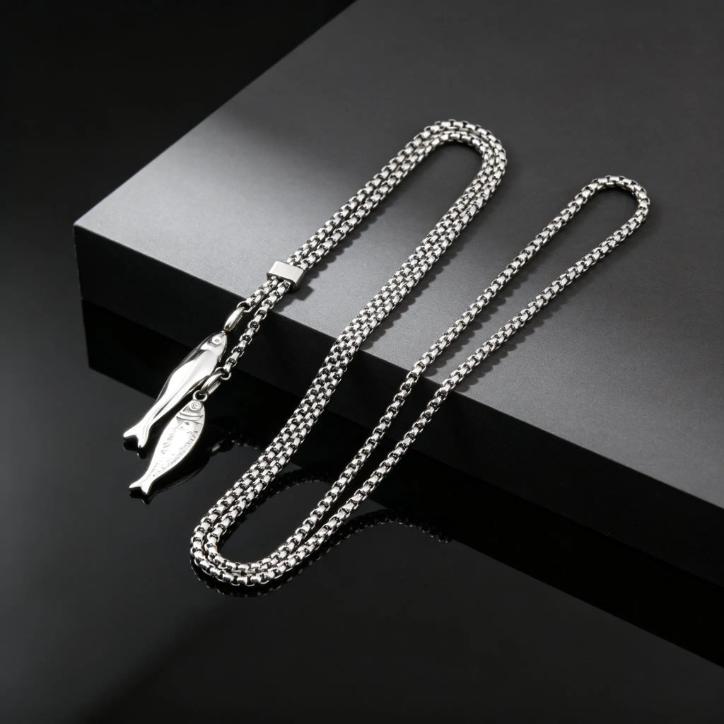 Fish Stainless Steel Pendant Necklace