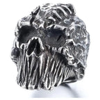 Men Vintage Hip Hop Rings Biker Party Halloween Jewelry Gift New Men Gothic Punk Stainless Steel Skeleton Horror Skull