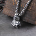 stainless steel Gothic Pendants Fist Necklace Cool Street Style Necklaces For Men Collar Hombre Neck Chains Punk