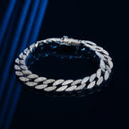 Luxury Solid Platinum PT950 Cuban Bracelet Men's Diamonds Men's Bracelet