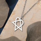 Geometric Triangle Star Necklace — Stainless Steel