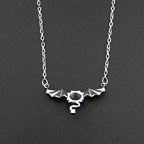 925 Silver Bat Wing Pendant — Silver