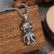 Octopus Silver Pendant Necklace Chain Alloy 60CM