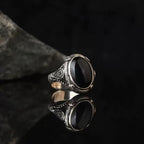 Oval Filigree Ring — Silver-Tone Vintage Open Band