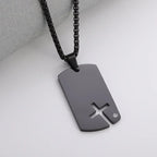 Jesus Christ Cross Mens Necklace Gold Color Cross Religious Pendant Necklace Accessory Chain Accessories