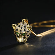 European Leopard Head Clavicle Necklace — Stainless Steel