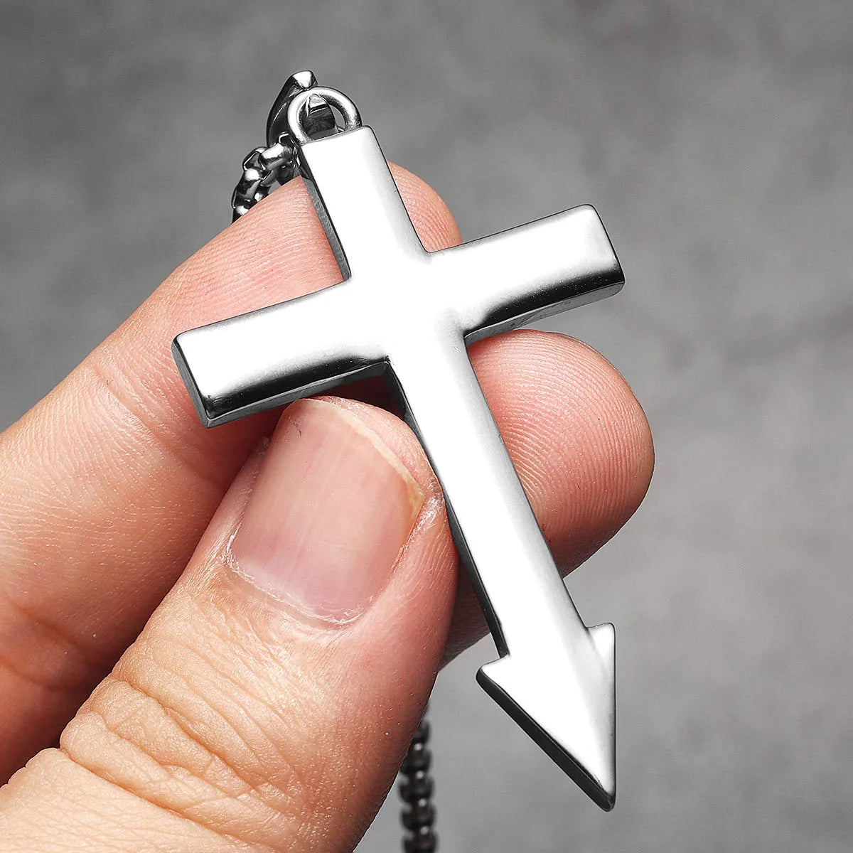 Cross Pendant Necklace Stainless Steel