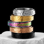 Meteorite Fidget Spinner Ring — Stainless Steel