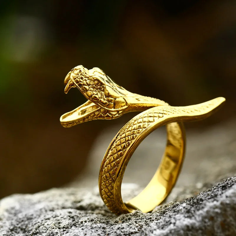 Beier 316L Stainless steel Animal Unique Cools snake men and women ring fashion high quality gift BR8-703