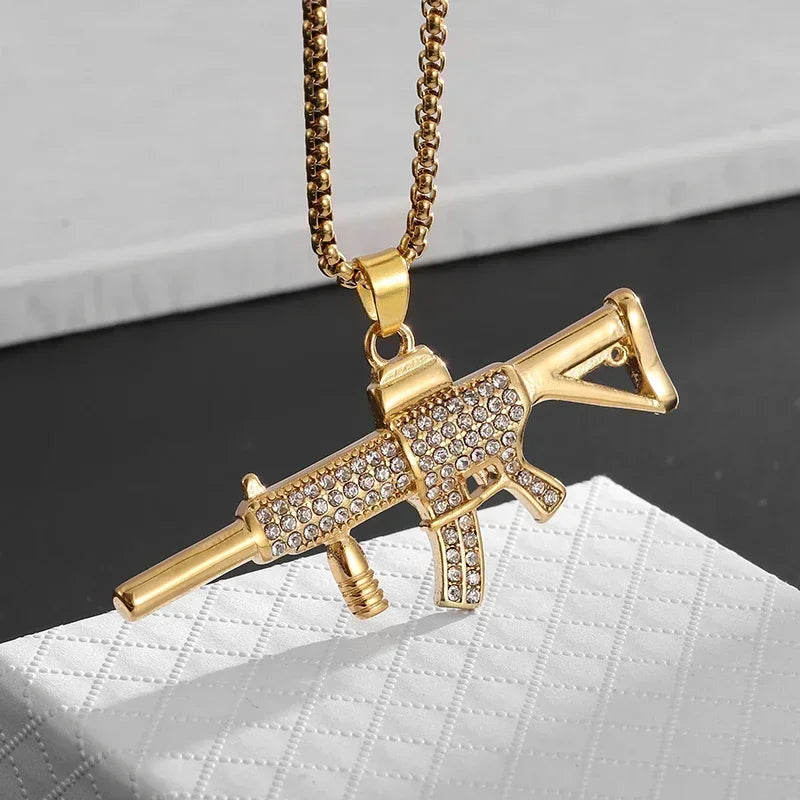 Hip Hop Iec Out Put Crystal Zirconia Dollar Sign Pendant Necklace Fashion Punk Cool Rock Rap Party Jewelry Accessories