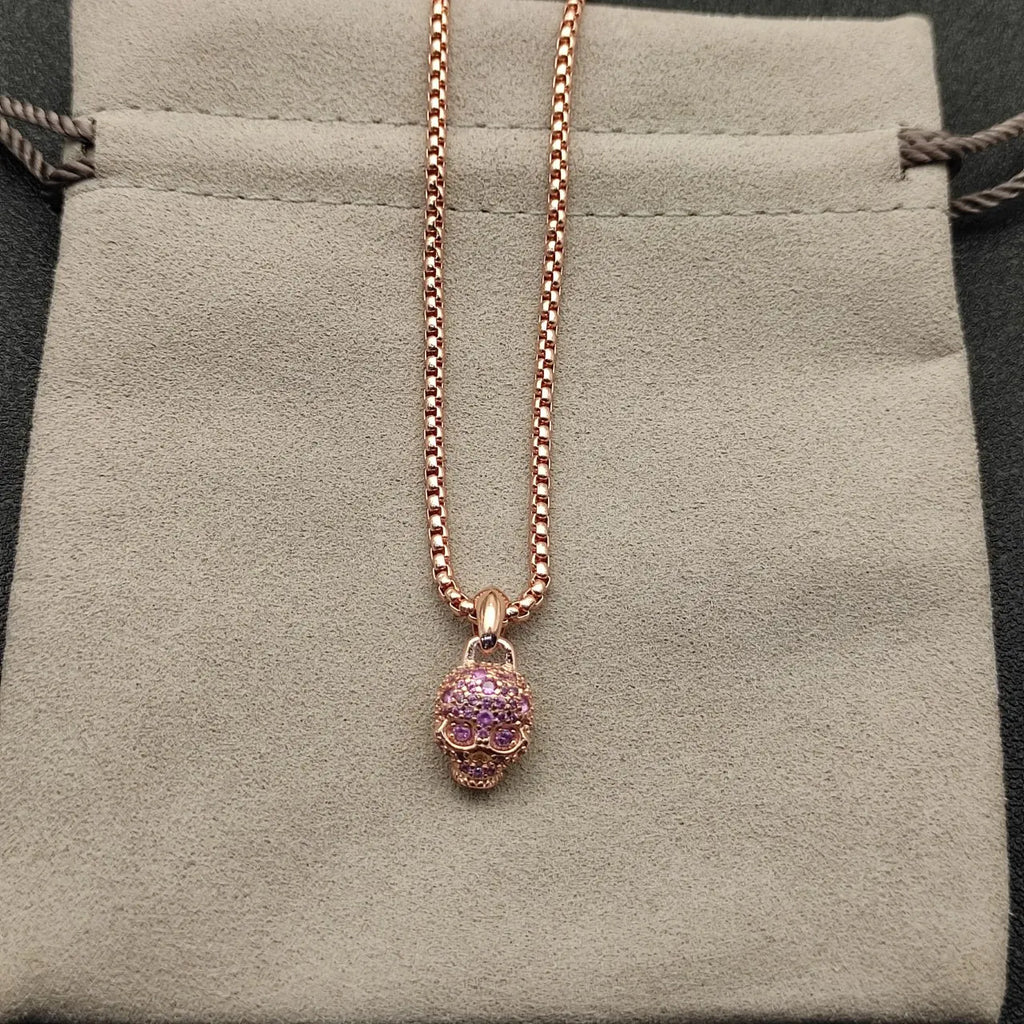 2025 New High-Quality Christmas Fashion Simple Skull Head Necklace Halloween Gift