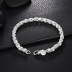 Men's Geometric Bracelet and Necklace Set 60cm and 20cm
