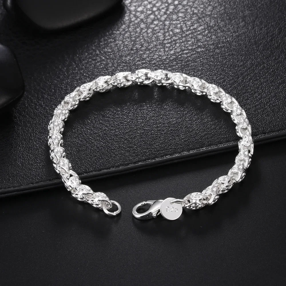 Men's Geometric Bracelet and Necklace Set 60cm and 20cm
