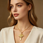 Poland Eagle Cross Necklace Golden Plated Stainless Steel Pendant Necklaces For Men Women Patriotic Jewelry 2026 Trendy