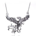 Phoenix Chinese Legend Undead Bird Pendant Necklace Paper Box  Set Halloween Easter Christmas Medieval Necklace Fawkes