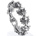 Gothic 8pcs Wolf Heads Chain Bracelet for Man Stainless Steel Mens Bracelets Unique Masculine Jewelry Gifts for
