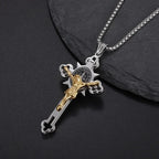 Hip Hop Iced Out San Benito San Benito Holy Medal Pendant Jesus Necklace Religious Amulet Jewelry for Men and Women