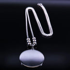 Wiccan Lotus Moon Eye Pendant Necklace — Stainless Steel