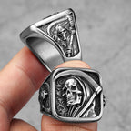Grim Reaper Skull Ring — Stainless Steel