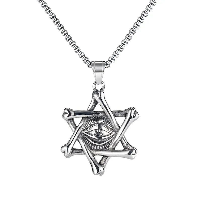 Steel Pendant Chaoren Chaopai Street Six Stars