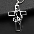 Jesus Cross Stainless Steel Pendant Necklace