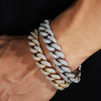 Cuban Chain Necklace Iced Out Gold 15MM
