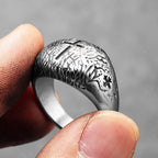 Vintage Cross Ring — Stainless Steel