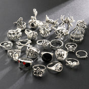 24-Piece Gothic Skeleton Ring Set — Butterfly Frog