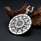 Zodiac Steel Pendant Vintage Constellation Round