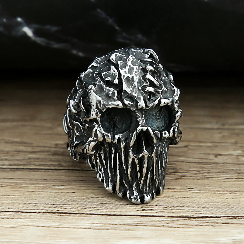 Devil Skull Ring — Black Stainless