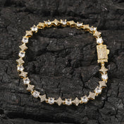Iced Out Star Stainless Steel Bracelet — Tennis