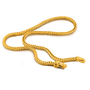 Dragon Necklace 5mm Franco Curb Chain Choker Vintage — Two-Tone