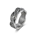 Odin Steel Ring Viking Letter Nordic Runes Punk