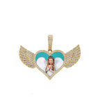 Heart Photo Pendant Necklace Stainless Steel