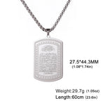 Islamic Ayatul Kursi Stainless Steel Pendant Necklace