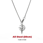 Titanium Steel Double-layer Moon Star Necklace Luxury Clavicle Chain Hip Hop Non Fading Couple Jewelry New Unisex  Punk Gift