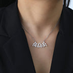 Flying Bat Cutout Pendant Necklace — Stainless Steel
