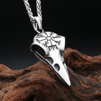 Viking Raven Stainless Steel Pendant Necklace