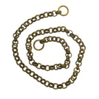 Viking Punk Biker Brass 8 mm Circle Rolo Link Leopard Skin Pattern Necklace Wallet Jean Pocket Watch Chain DIY