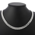 Hot Fine Width 6MM Chain 925 Sterling Silver Necklaces for Women Men Charm Fashion Jewelry Wedding Party Holiday Gift