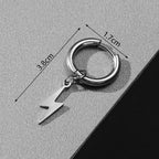 Lightning Hoop Earrings for Women and Men — Stainless Steel
