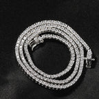4mm Row Zircon Tennis Chain Necklace