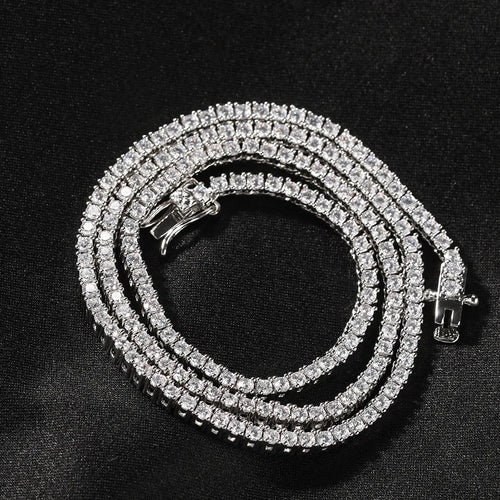 4mm Row Zircon Tennis Chain Necklace