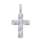 New Iced Out Bling CZ Letter Cross Pendant Necklace Various Design 5A Zircon Two Tone Color Badge Charm Men's Hip Hop