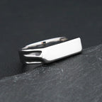 Fashion 316L Stainless Steel Simple Rings For Men Women Punk Hip Hop Square Band Flat Top Signet Ring Charm Party Jewelry Gifts