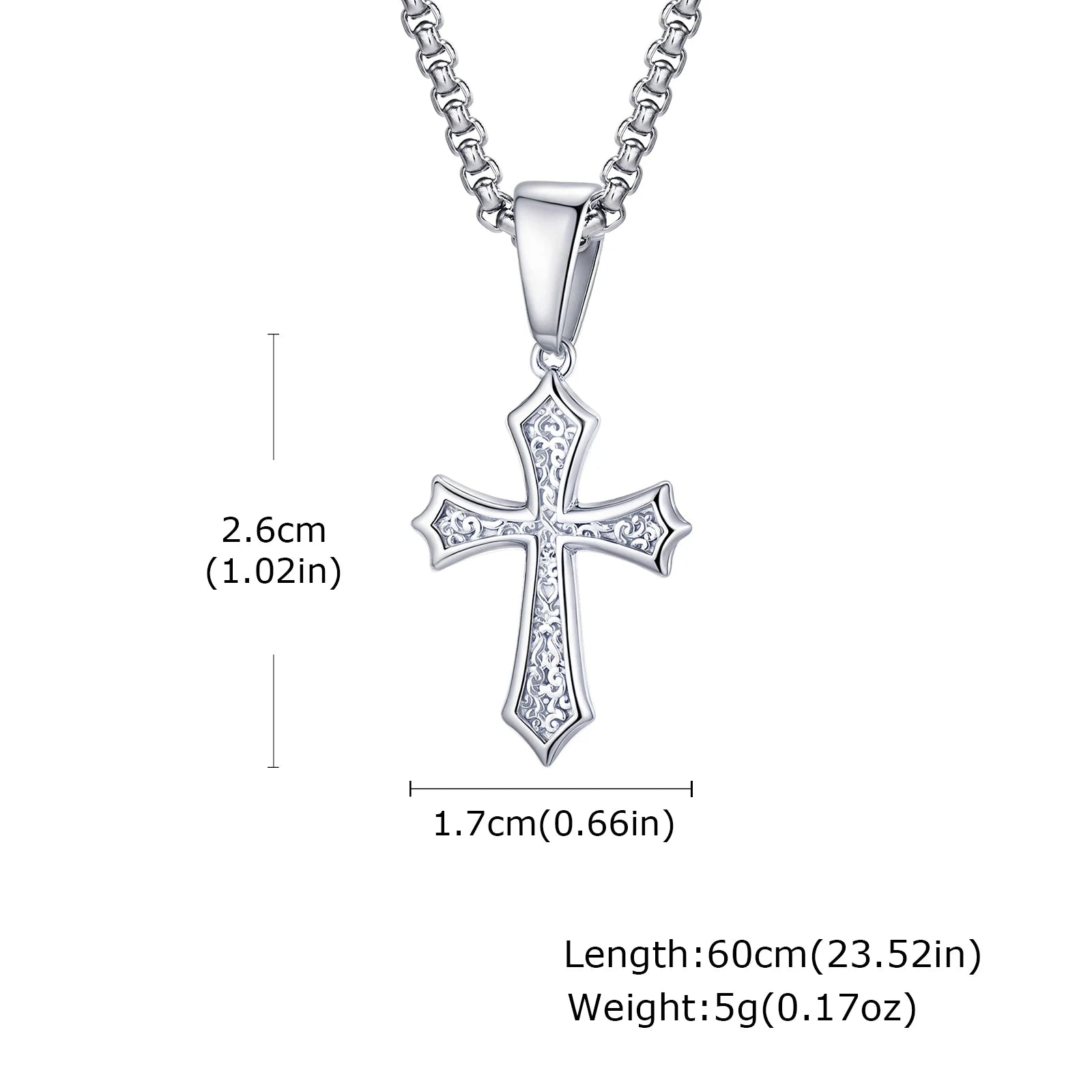 Men's Silver Color Geometric Pendant Necklace, Non Fading Stainless Steel Compass Necklace with Chain, Stylish Jewelry